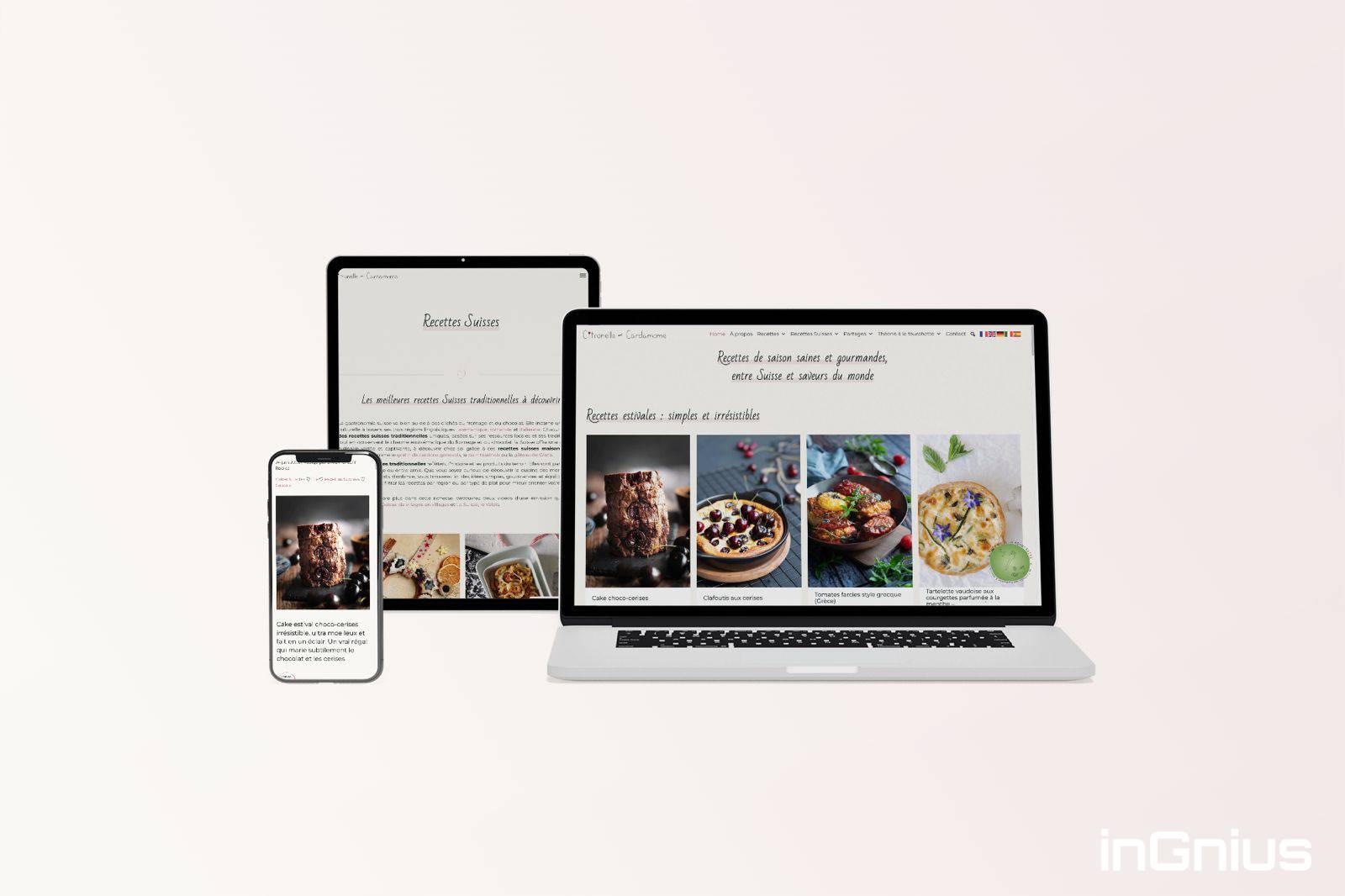 Sitio WordPress de Citronelle & Cardamome