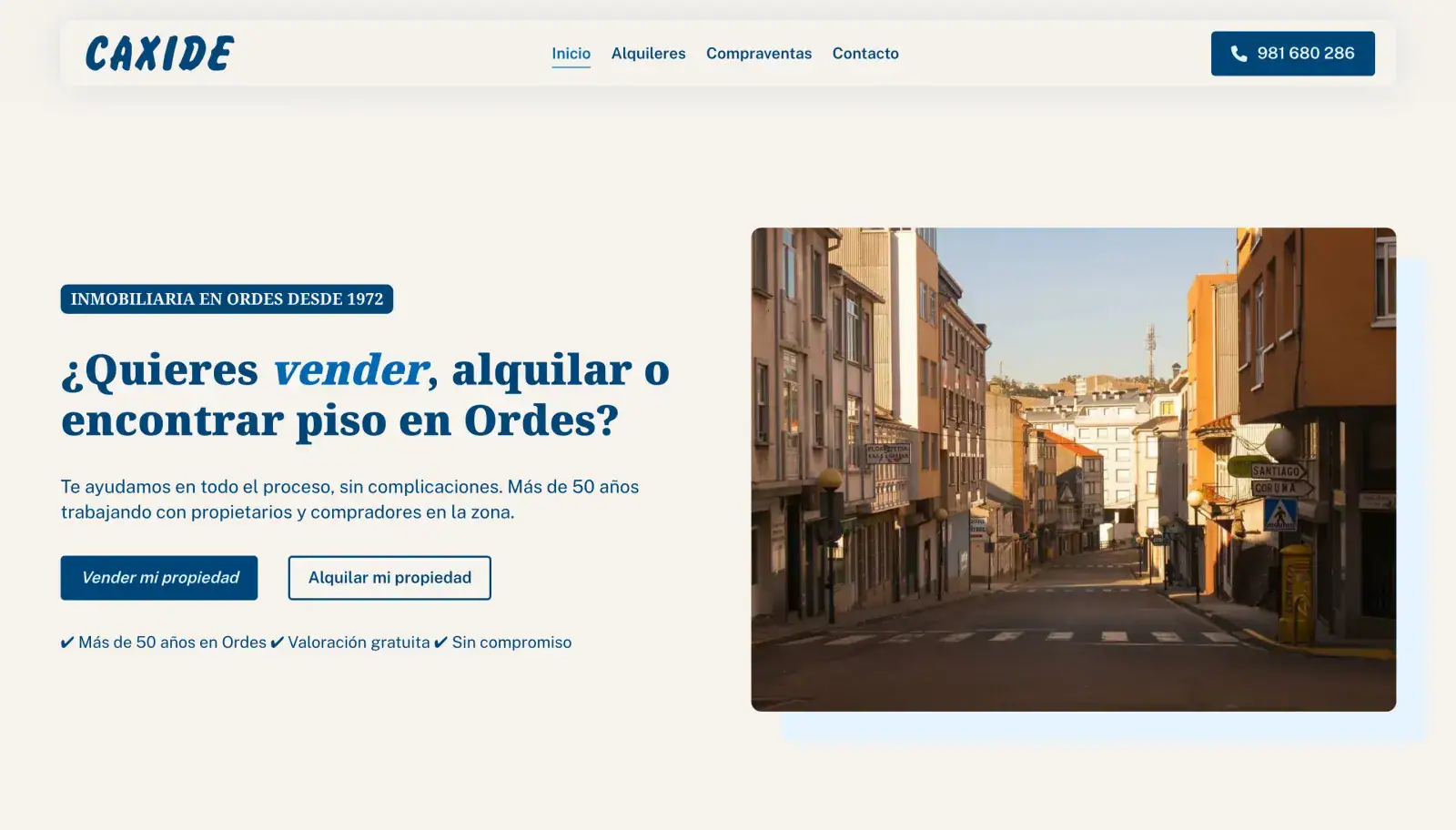 Site de Inmobiliaria Caxide