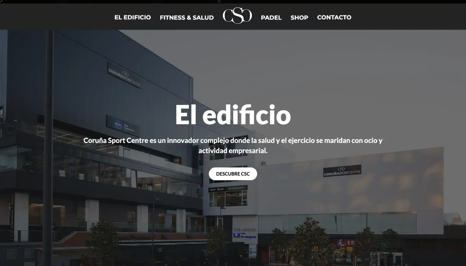 Page d’accueil de Coruña Sport Centre