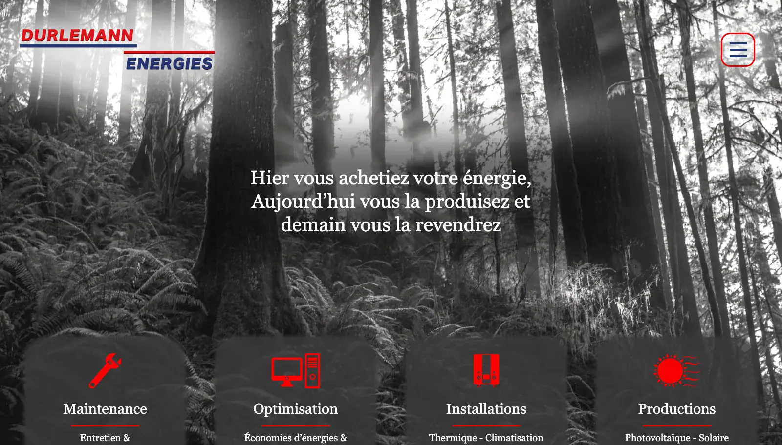 Page d’accueil de Durlemann Energies