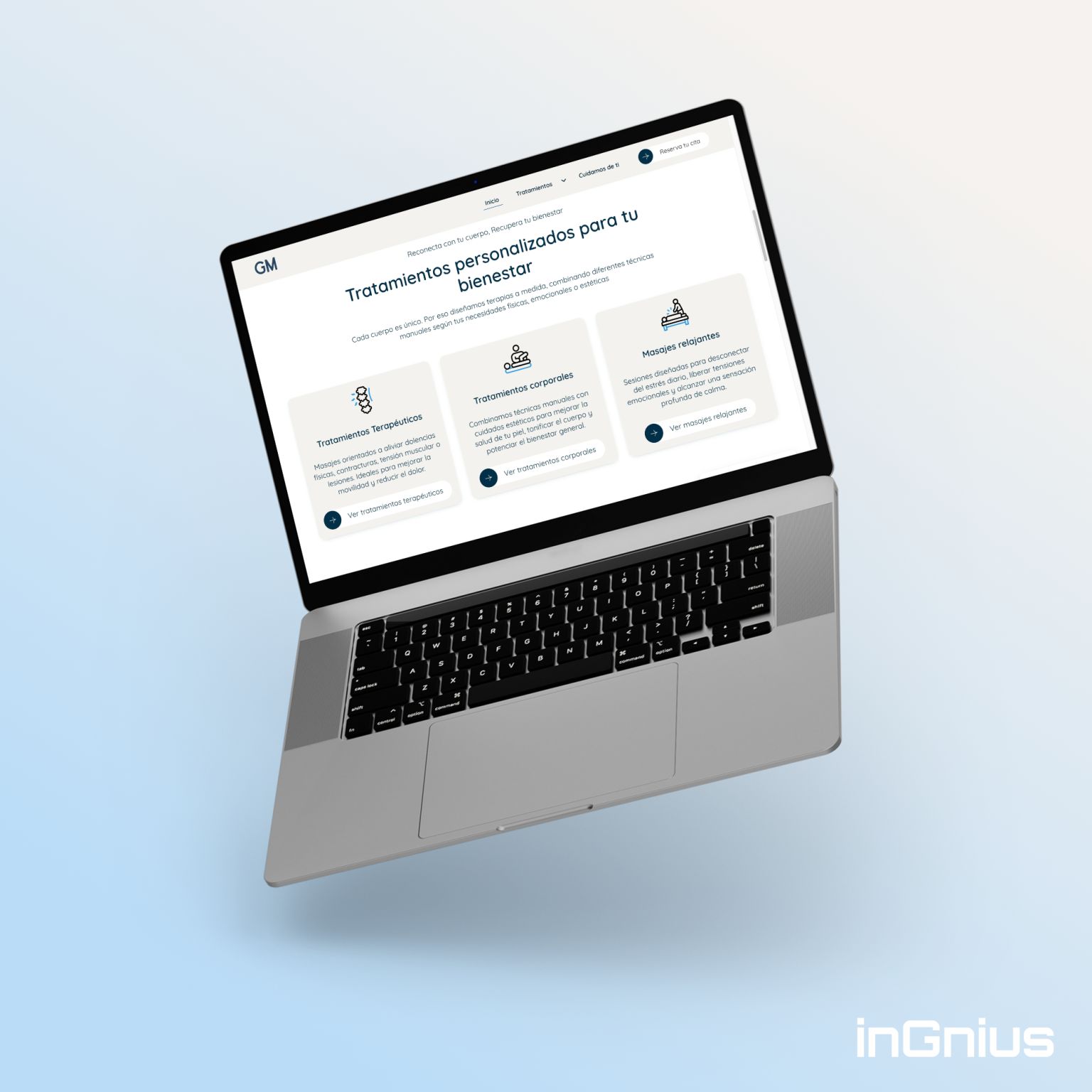 Sitio WordPress para gabinete de masajes con mantenimiento técnico